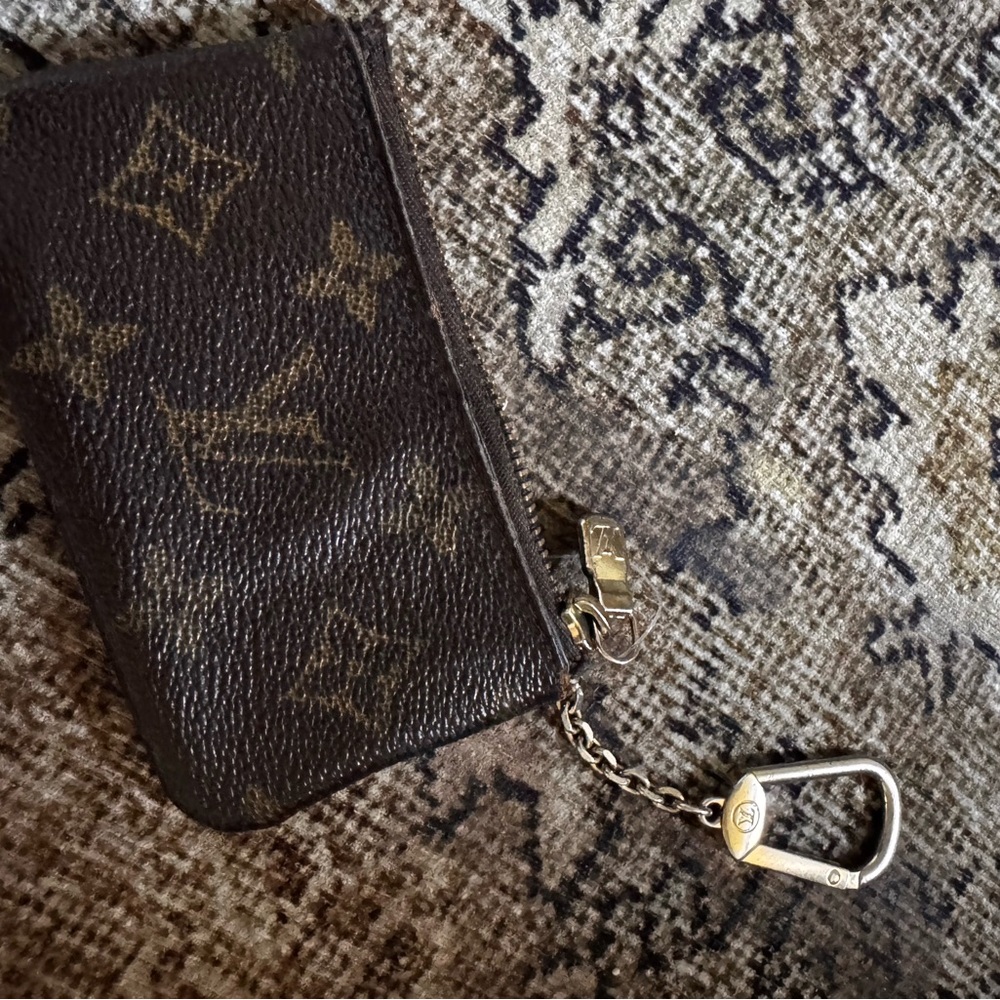 Louis Vuitton Brown and Gold Key & Card Holder